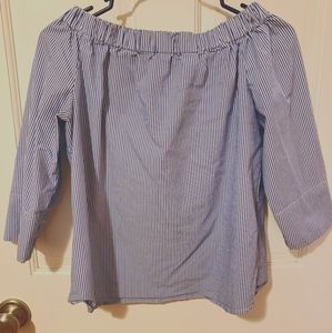 Blue & White striped